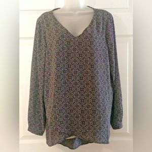 Chelsea & Theodore Blouse Long Sleeve Size L